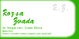 rozsa zvada business card